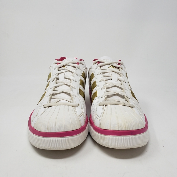 Adidas Superstar Shell Toe Shoes Hot Pink Gold Size 7 - Picture 2 of 8